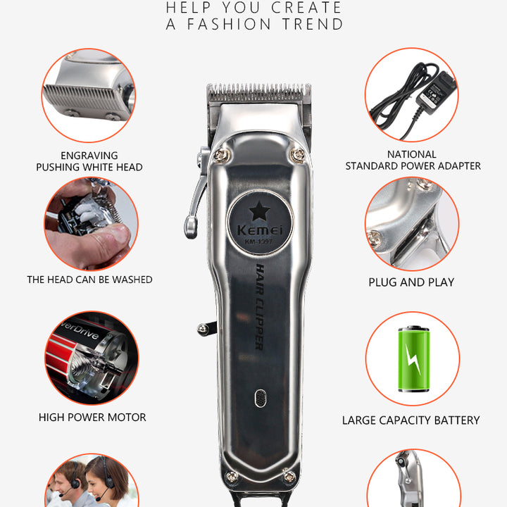 Kemei Rechargeable Electric Hair Clipper for Men