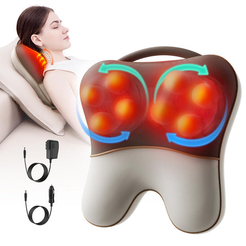 Deep Kneading Shiatsu Neck & Back Massager with Heat