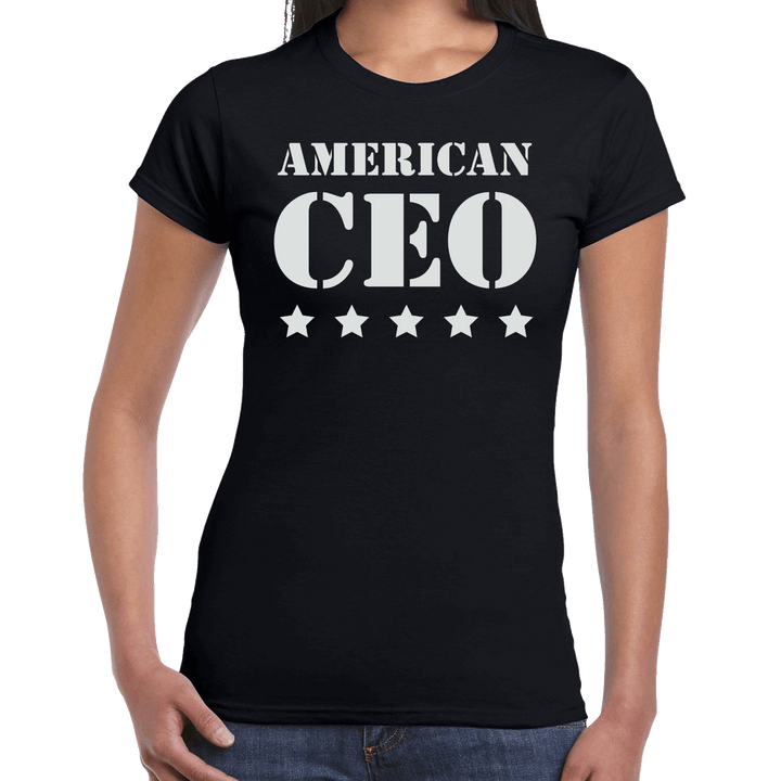 Five Star American CEO Women's Slim Fit Short Sleeve T-Shirt