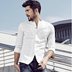 Men's Casual Long Sleeve Slim Fit Cotton Linen Shirt