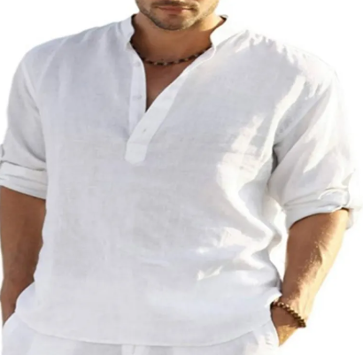 Casual Men's Long-Sleeve Loose Fit Shirt