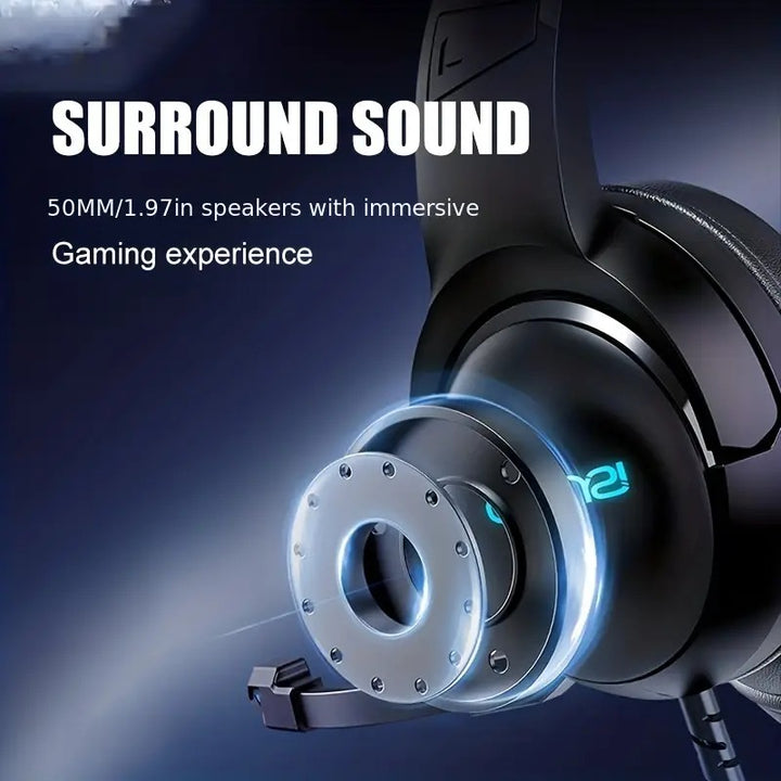 Gaming Headset with Noise Cancelling Mic and Surround Sound