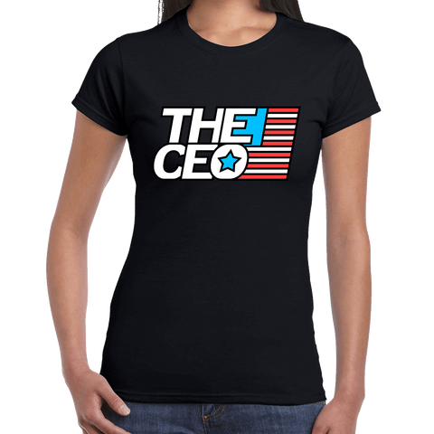 American Flag The CEO Women's Slim Fit Short Sleeve T-Shirt