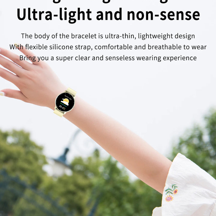 LIGE Waterproof Women Smart Band Watch Real-time Weather Forecast Men Watches Sports Ladies Smart Watch For Women Android IOS