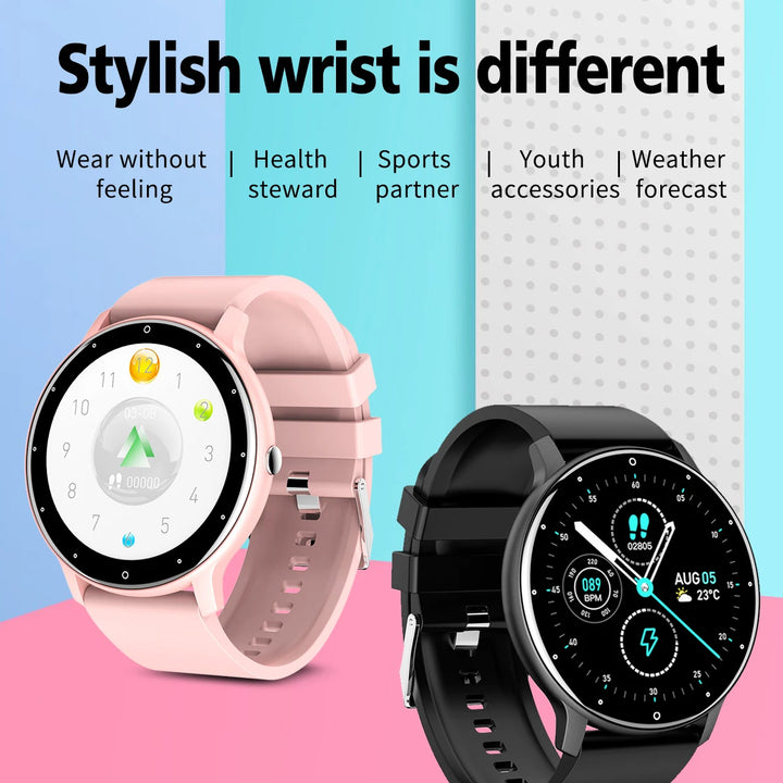 LIGE Waterproof Women Smart Band Watch Real-time Weather Forecast Men Watches Sports Ladies Smart Watch For Women Android IOS