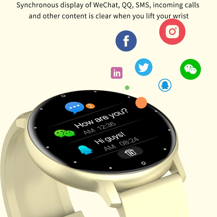 LIGE Waterproof Women Smart Band Watch Real-time Weather Forecast Men Watches Sports Ladies Smart Watch For Women Android IOS