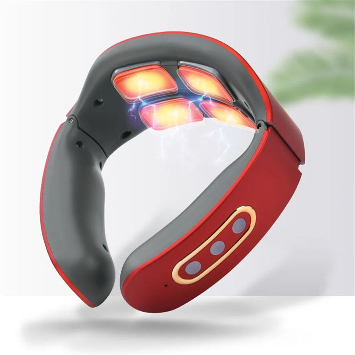 Electric Neck and Shoulder Pulse Massager 6 Mode 9 Levels Adjustable Cervical Vertebra Relax Pain Relief Kneading Machine