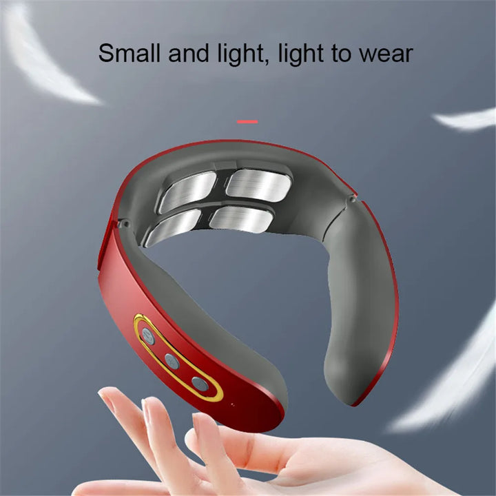 Electric Neck and Shoulder Pulse Massager 6 Mode 9 Levels Adjustable Cervical Vertebra Relax Pain Relief Kneading Machine