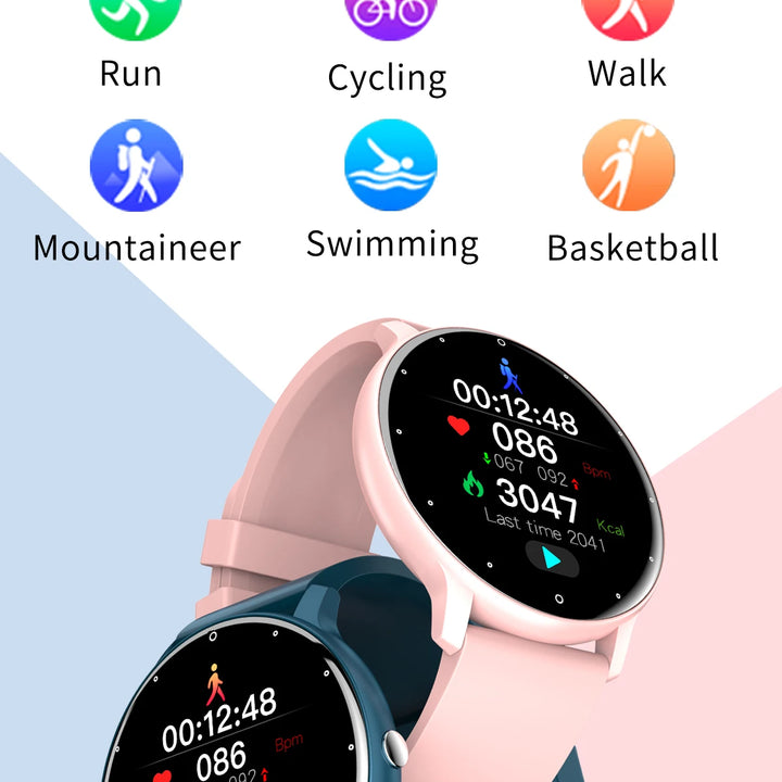 LIGE Waterproof Women Smart Band Watch Real-time Weather Forecast Men Watches Sports Ladies Smart Watch For Women Android IOS