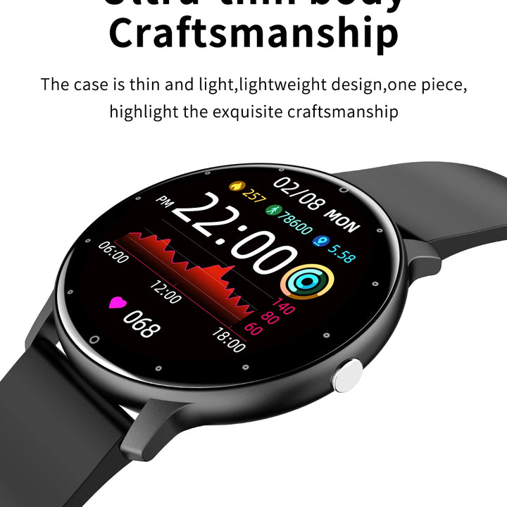LIGE Waterproof Women Smart Band Watch Real-time Weather Forecast Men Watches Sports Ladies Smart Watch For Women Android IOS