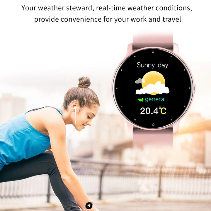 LIGE Waterproof Women Smart Band Watch Real-time Weather Forecast Men Watches Sports Ladies Smart Watch For Women Android IOS