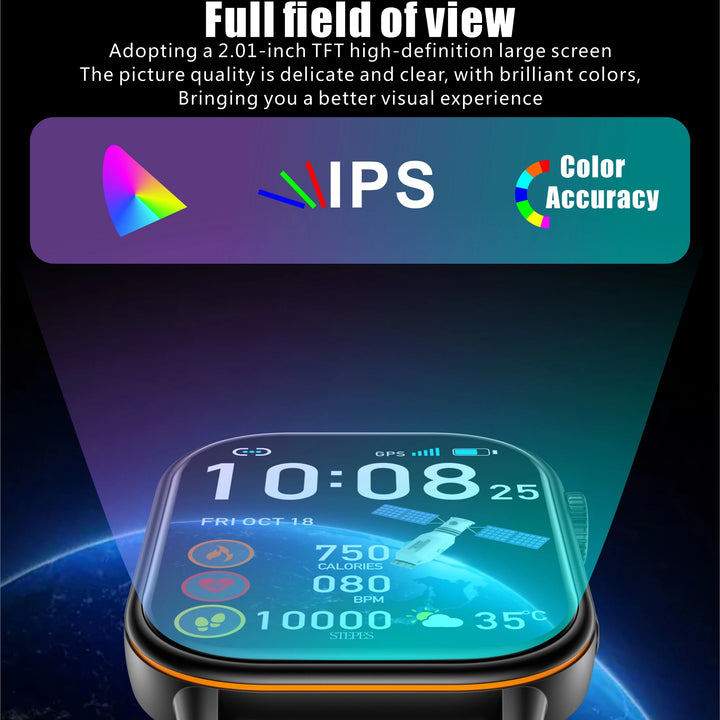 New GPS Military Smart Watch Bulit-in GPS Compass Altimeter Barometric 10ATM IP69K Waterproof AMOLED BT Call Smartwatch