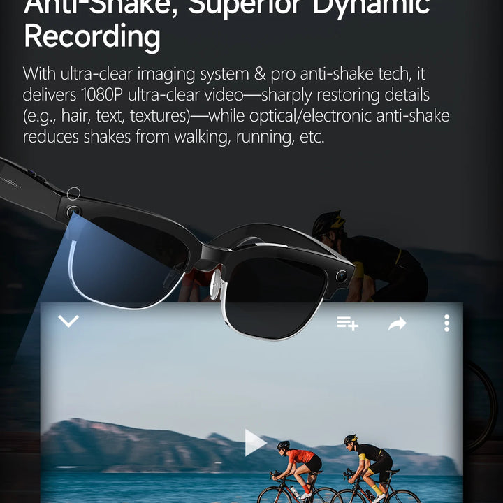 2026New 800W Pixel Camera Smart Glasses Men Video Recording AI Photo Recognition Bluetooth Call Voice Translation Sunglasses Man