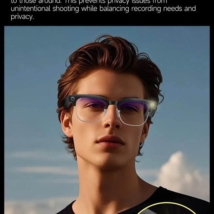 2026New 800W Pixel Camera Smart Glasses Men Video Recording AI Photo Recognition Bluetooth Call Voice Translation Sunglasses Man