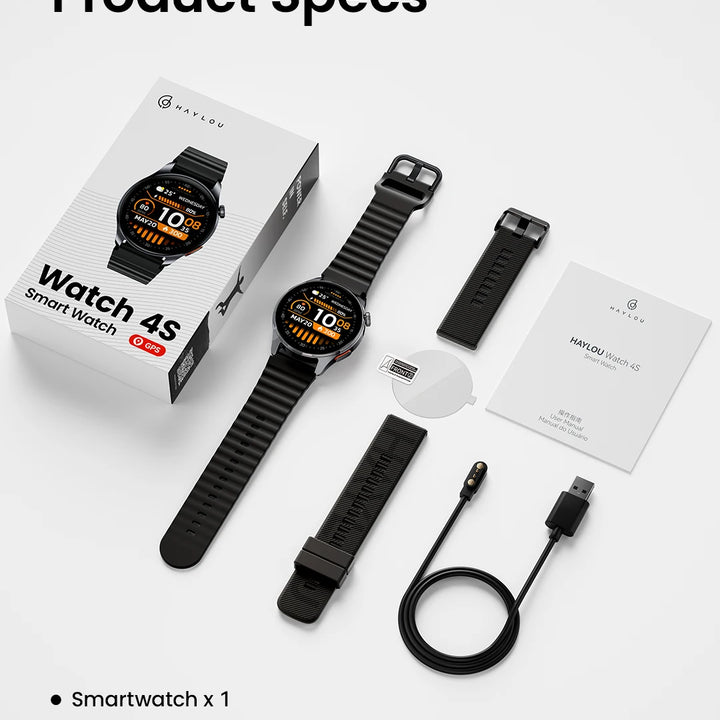 HAYLOU Watch 4S GPS Smartwatch 1.43” HD AMOLED Display 5 Satellite GPS Positioning 120+ Workout Modes Sport Fitness Smart Watch