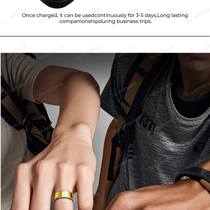 2026 Smart Ring Blood Pressure Heart Rate Sleep Monitoring Smartring IP68 & 5ATM Waterproof Multi-sport Mode Smartring Man Women