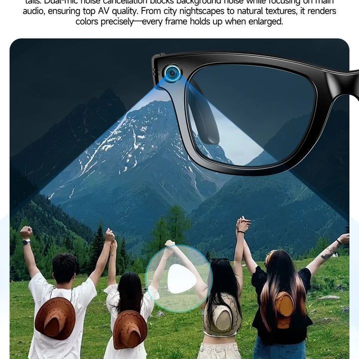 New 800W Camera AI Glasses Men Color-Changing Smart Translation Glasses Photo Video Recording Waterproof Call Smart Sunglasses