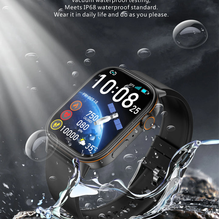 New GPS Military Smart Watch Bulit-in GPS Compass Altimeter Barometric 10ATM IP69K Waterproof AMOLED BT Call Smartwatch