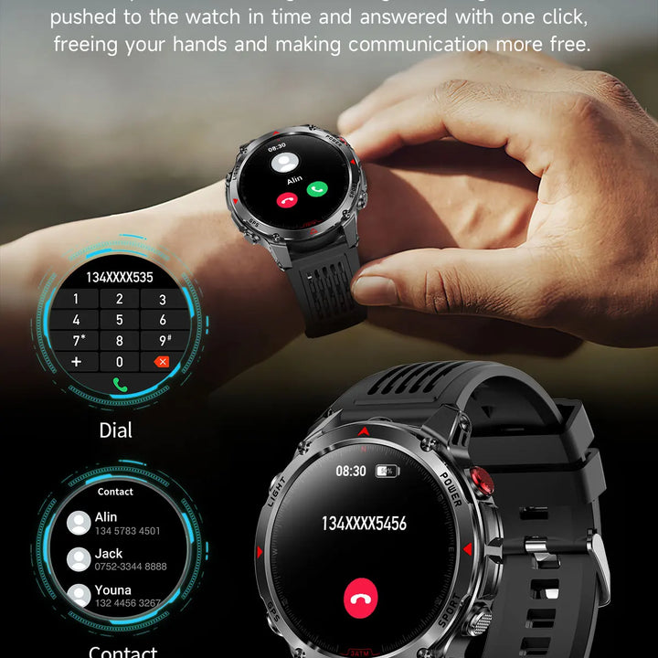 2025 New GPS Map Navigation Smart Watch Men Women Amoled Screen 3ATM Waterproof Sport SmartWatch Compass NFC BT Call Watches Men