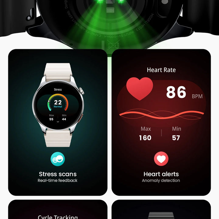 HAYLOU Watch 4S GPS Smartwatch 1.43” HD AMOLED Display 5 Satellite GPS Positioning 120+ Workout Modes Sport Fitness Smart Watch