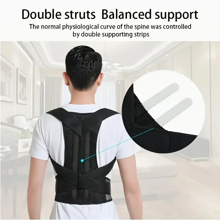 Humpback corrector for adult men, invisible straight back posture belt, corrects spine, improves round shoulder and back