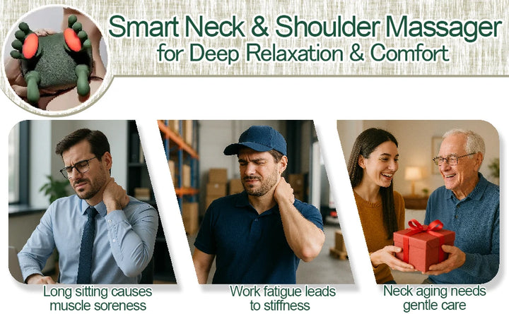 Bionic Finger Pressure Neck Massager Back and Shoulder Massager Electric Kneading Neck Deep Massage Muscle Relax