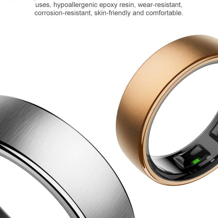 Uhoofit R10 Smart Ring with Charging Dock Men Women Health Sleep Heart Rate Monitoring IP68 & 5ATM Waterproof Multi-sport Mode
