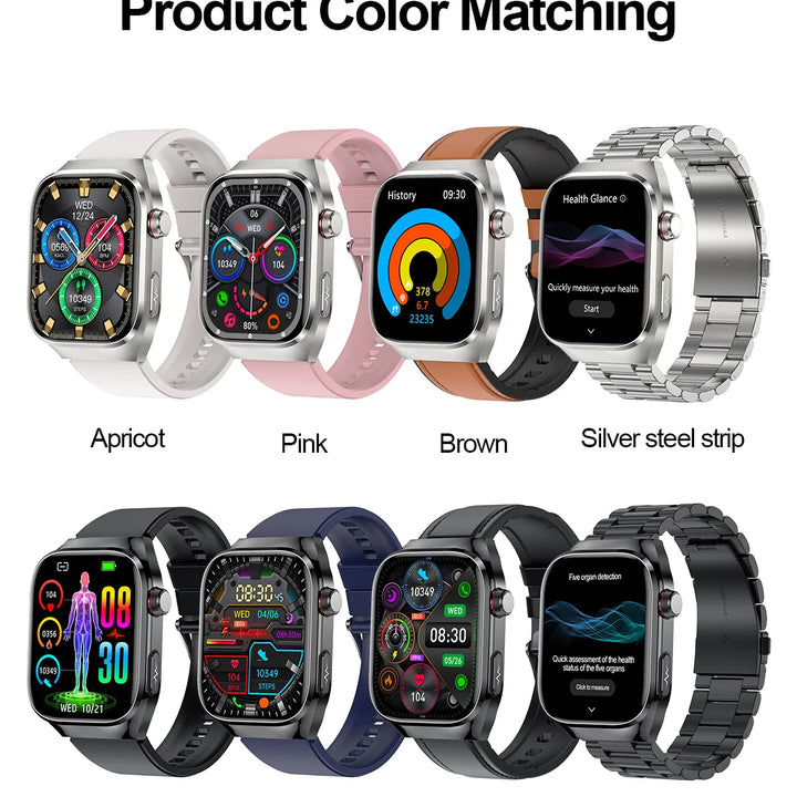 2025New Micro Physical Examination Smart Watch For Men Uric Acid Body Fat Five Organ Health Watches Bluetooth Call SmartBracelet