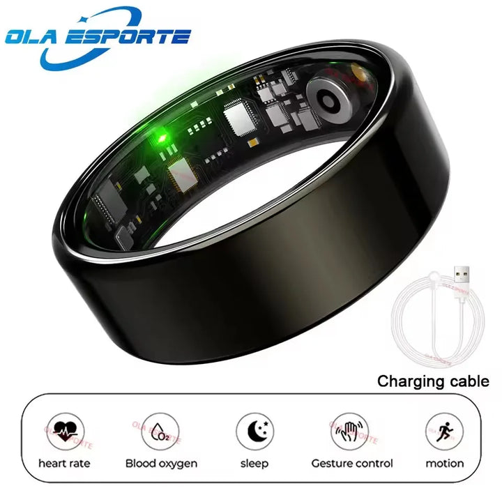 2026 Smart Ring Blood Pressure Heart Rate Sleep Monitoring Smartring IP68 & 5ATM Waterproof Multi-sport Mode Smartring Man Women