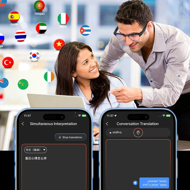2026New 800W Pixel Camera Smart Glasses Men Video Recording AI Photo Recognition Bluetooth Call Voice Translation Sunglasses Man