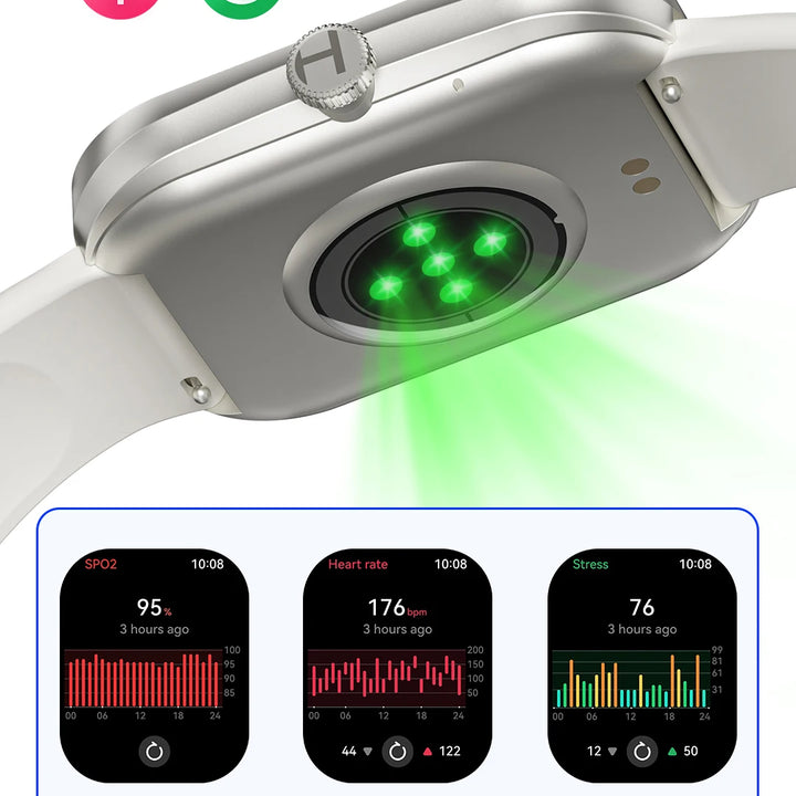 HAYLOU Watch S6 Smartwatch 2.01" HD Display Smart Watch Bluetooth Voice Callings IP68 Waterproof Fitness Tracking Smartwatch
