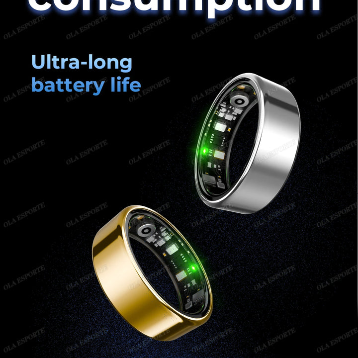 2026 Smart Ring Blood Pressure Heart Rate Sleep Monitoring Smartring IP68 & 5ATM Waterproof Multi-sport Mode Smartring Man Women