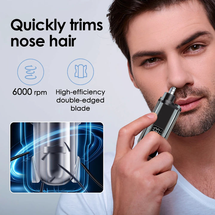 3 in 1 Mini Pocket Nose Hair Trimmer Painless Clipper Nose Ears Hair Eyebrow Waterproof Portable Trimmer For Men Women