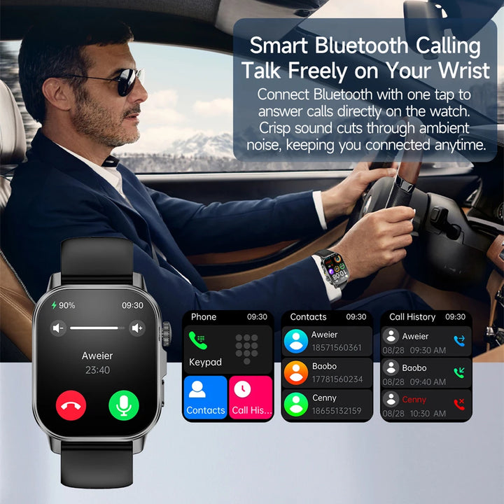 2026 New Model Uric Acid & Lipid Health Analysis Smart Watch Men ECG+PPG Bluetooth Call 2.01-inch Flashlight Smartwatch Women