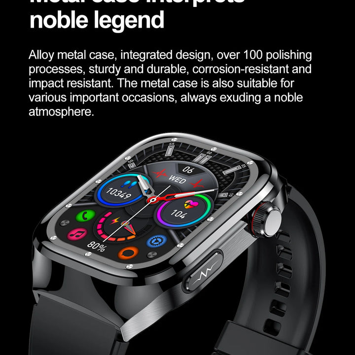 2025New Micro Physical Examination Smart Watch For Men Uric Acid Body Fat Five Organ Health Watches Bluetooth Call SmartBracelet