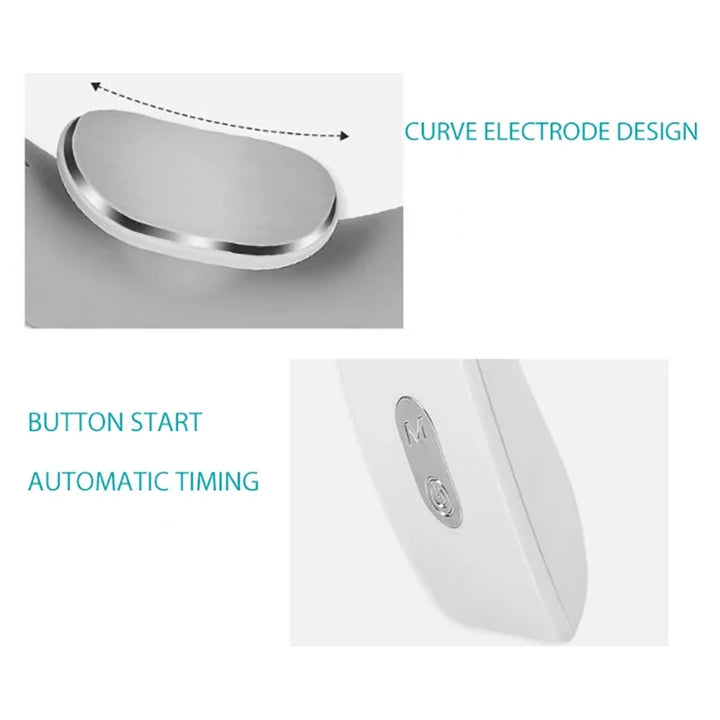 F2 Rechargeable Neck Massager Portable Neck Massage Device with Vibration for Shoulder Muscle Relaxation Home Office Use