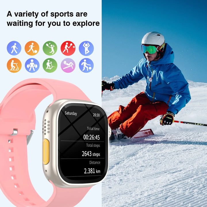 2025 New Smart Watch, Outdoor Sports and Fitness Tracker, Bluetooth Calling, Message Notifications, Suitable for Men and Women