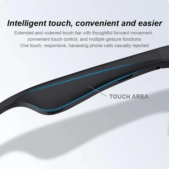 Lenovo AI Voice Assistant Smart Glasses 4K Remote Control Touch Photo Camera Recording Translator Wireless Bluetooth Sunglasses