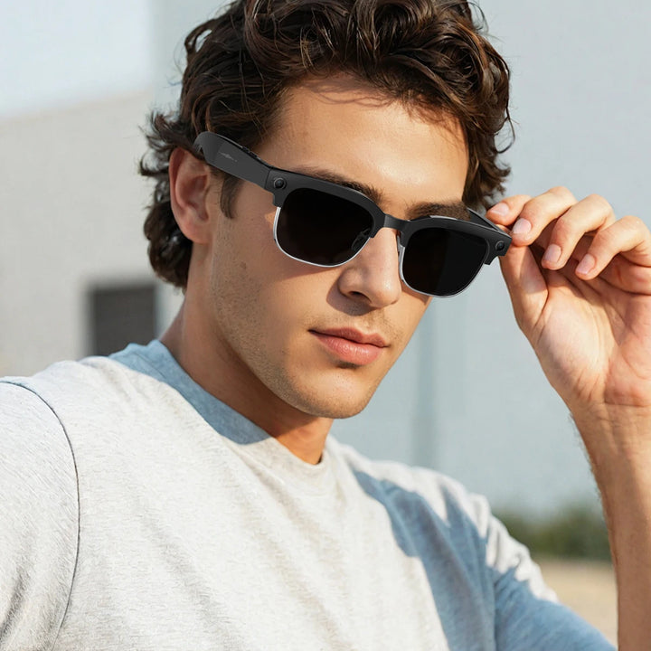 2026New 800W Pixel Camera Smart Glasses Men Video Recording AI Photo Recognition Bluetooth Call Voice Translation Sunglasses Man