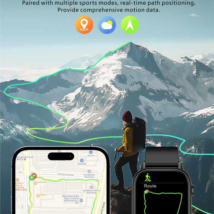 New GPS Military Smart Watch Bulit-in GPS Compass Altimeter Barometric 10ATM IP69K Waterproof AMOLED BT Call Smartwatch