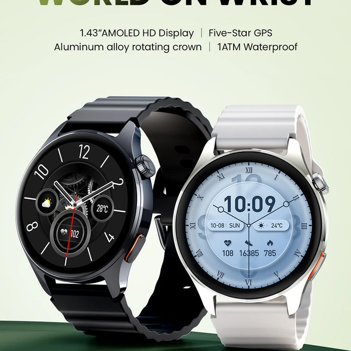 HAYLOU Watch 4S GPS Smartwatch 1.43” HD AMOLED Display 5 Satellite GPS Positioning 120+ Workout Modes Sport Fitness Smart Watch