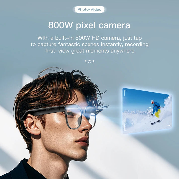 2026 New Smart AI Glasses 1080P HD Video Record Camera ChatGPT Bluetooth Call 32GB ROM Language Translation Music Sunglasses Men