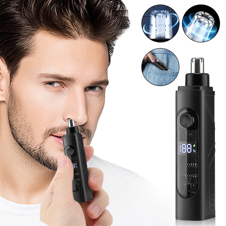 3 in 1 Mini Pocket Nose Hair Trimmer Painless Clipper Nose Ears Hair Eyebrow Waterproof Portable Trimmer For Men Women