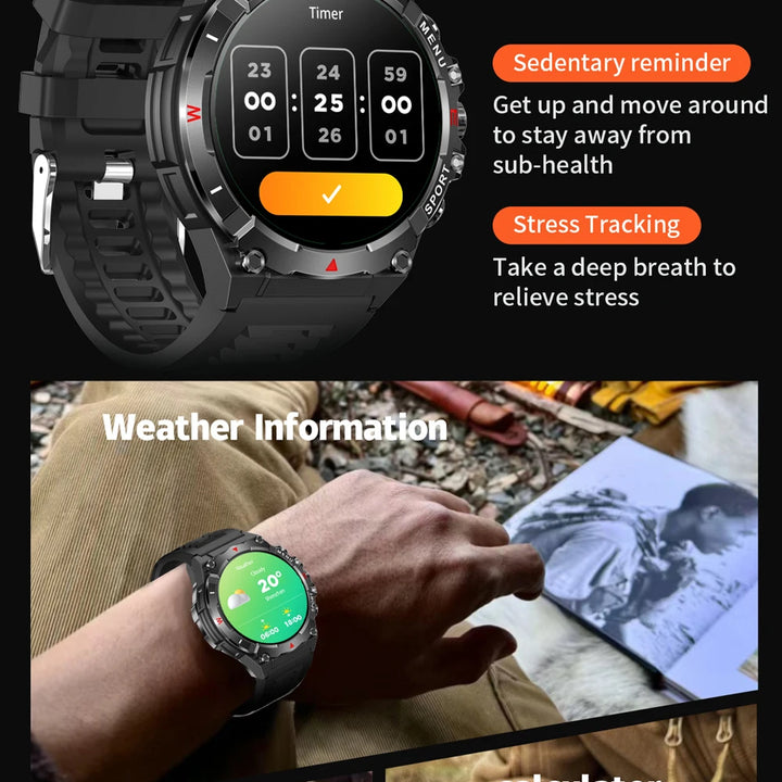 2025 COLMI V76 GPS Smartwatch 1.43" Ultra AMOLED Display Built-in Compass Altimeter Bluetooth Call Smart Watch 500mAh Battery
