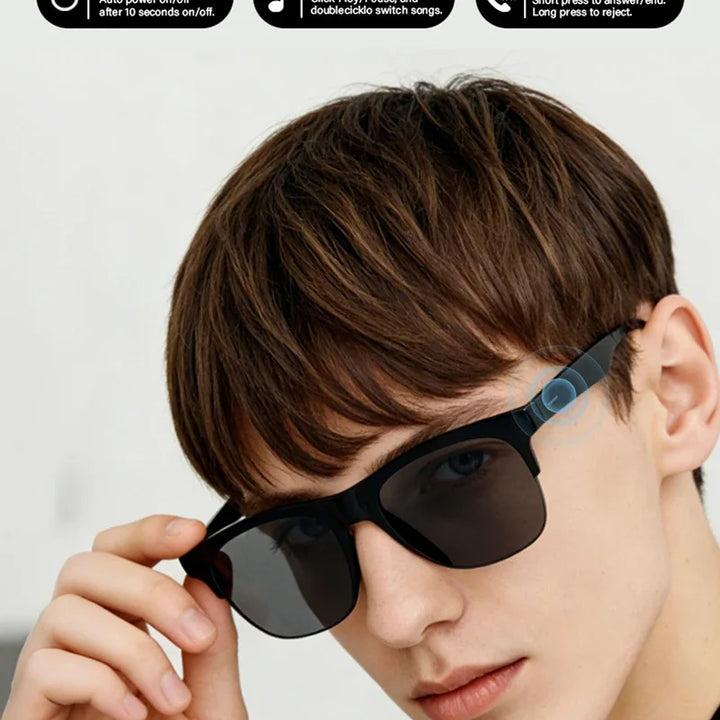 Lenovo AI Voice Assistant Smart Glasses 4K Remote Control Touch Photo Camera Recording Translator Wireless Bluetooth Sunglasses