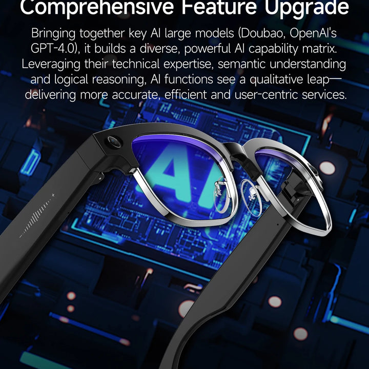 2026New 800W Pixel Camera Smart Glasses Men Video Recording AI Photo Recognition Bluetooth Call Voice Translation Sunglasses Man