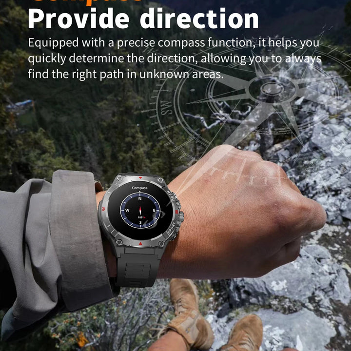 2025 COLMI V76 GPS Smartwatch 1.43" Ultra AMOLED Display Built-in Compass Altimeter Bluetooth Call Smart Watch 500mAh Battery