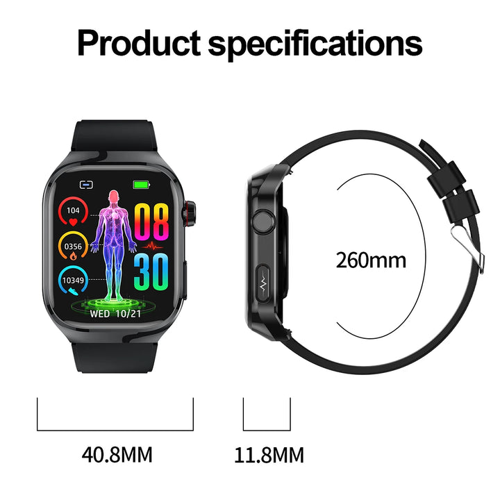 2025New Micro Physical Examination Smart Watch For Men Uric Acid Body Fat Five Organ Health Watches Bluetooth Call SmartBracelet