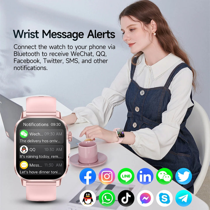 2026 New Model Uric Acid & Lipid Health Analysis Smart Watch Men ECG+PPG Bluetooth Call 2.01-inch Flashlight Smartwatch Women