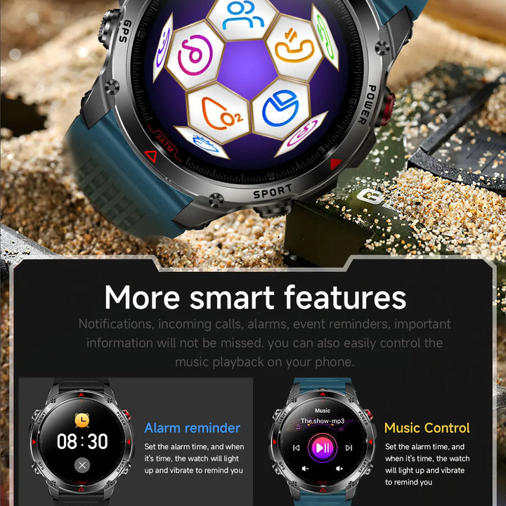 2025 New GPS Map Navigation Smart Watch Men Women Amoled Screen 3ATM Waterproof Sport SmartWatch Compass NFC BT Call Watches Men